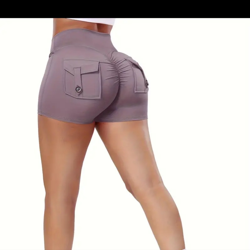 Women's High-Waisted Shorts - Mauve
